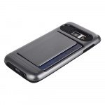 Wholesale Samsung Galaxy S7 Edge Card Slots Hybrid Case (Silver)